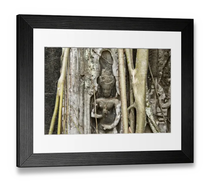 Framed Print : Bayon Temple details, Siem Reap, Cambodia