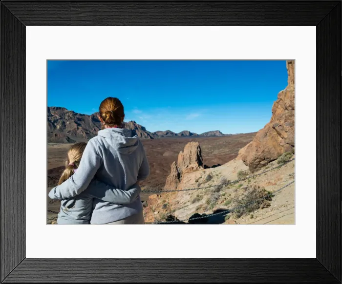 Framed Print : Girls enjoying the view Framed Print : Girls enjoying the view