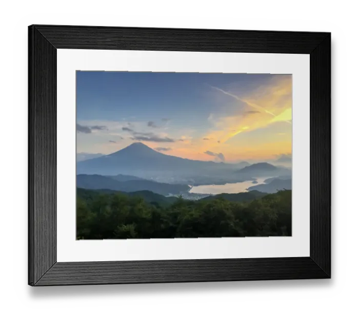 Framed Print : Sunset Fuji