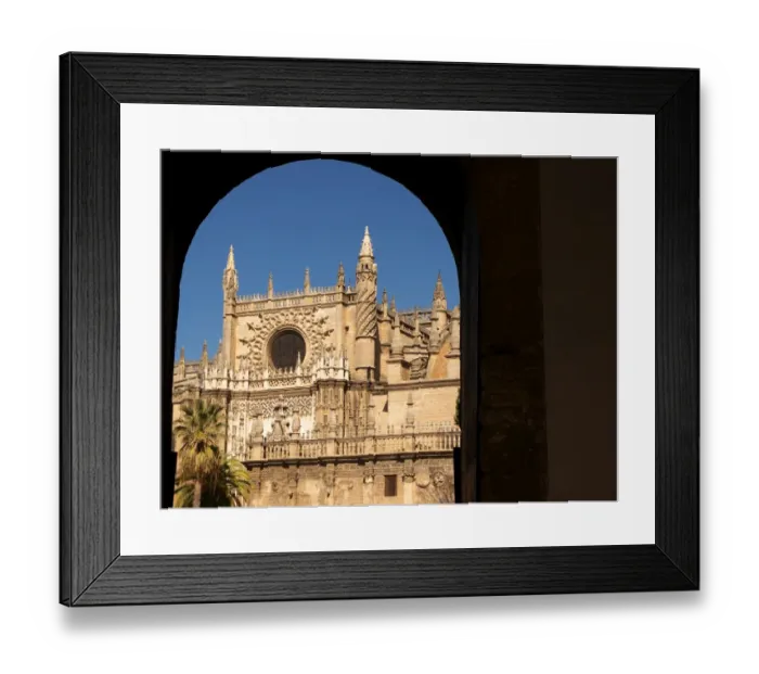 Framed Print : Seville Cathedral-Through the Arch Framed Print : Seville Cathedral-Through the Arch