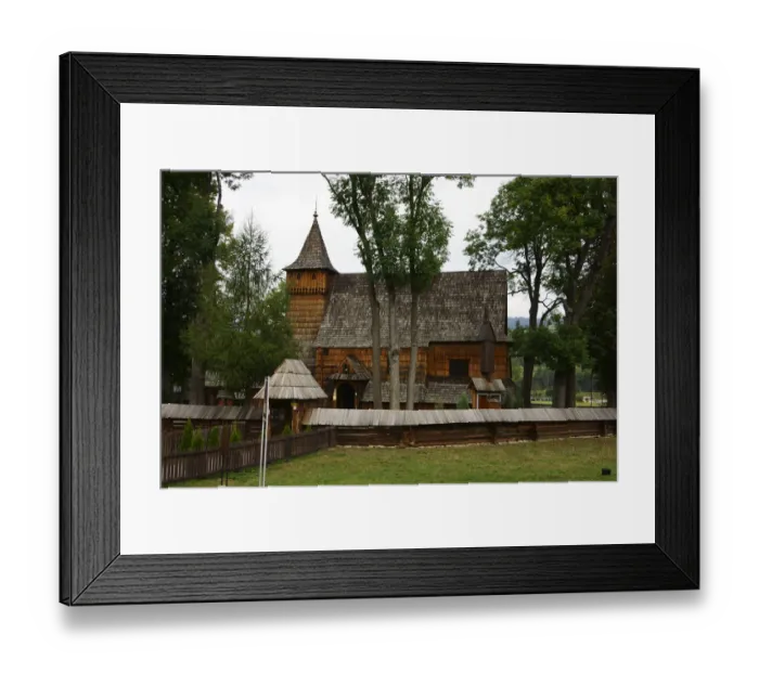 Framed Print : Historic wooden church, Debno, Poland