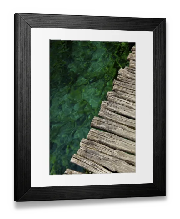 Framed Print : Wooden walkway over water Framed Print : Wooden walkway over water
