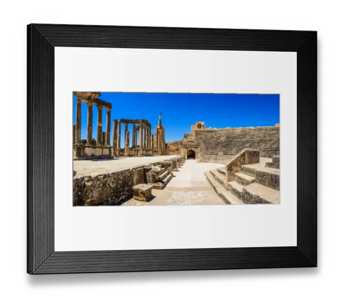 Framed Print : Roman theatre at Dougga Framed Print : Roman theatre at Dougga