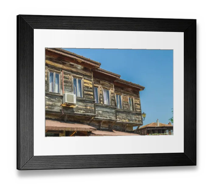 Framed Print : Traditional wood house Framed Print : Traditional wood house