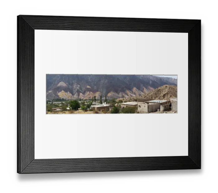 Framed Print : Panorama View of Painters Palette in Humahuaca Canyon Framed Print : Panorama View of Painters Palette in Humahuaca Canyon