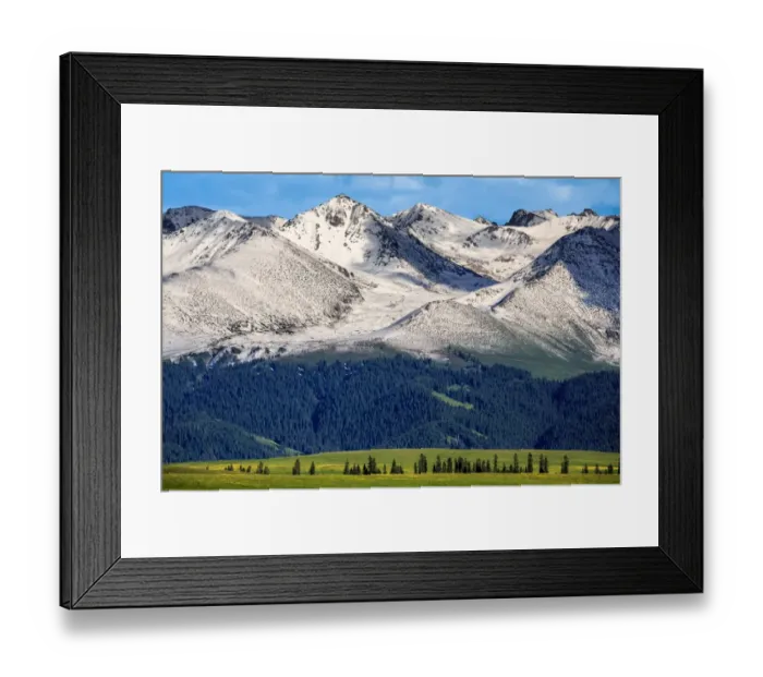 Framed Print : Tian Shan mountains On Kalajun Grassland, Xinjiang China Framed Print : Tian Shan mountains On Kalajun Grassland, Xinjiang China