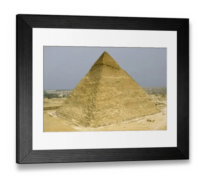 Framed Print : Elevated view of the Chephren Pyramid, Giza, Egypt Framed Print : Elevated view of the Chephren Pyramid, Giza, Egypt