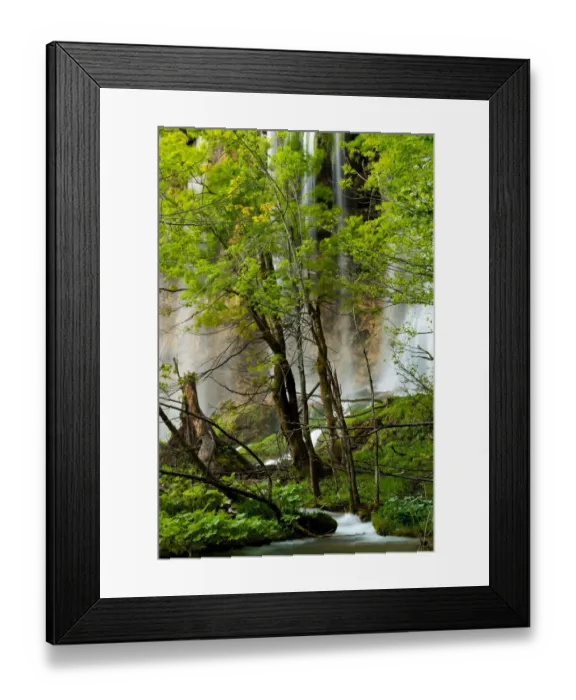 Framed Print : Misty Waterfall at Plitvice Lakes National Park Framed Print : Misty Waterfall at Plitvice Lakes National Park