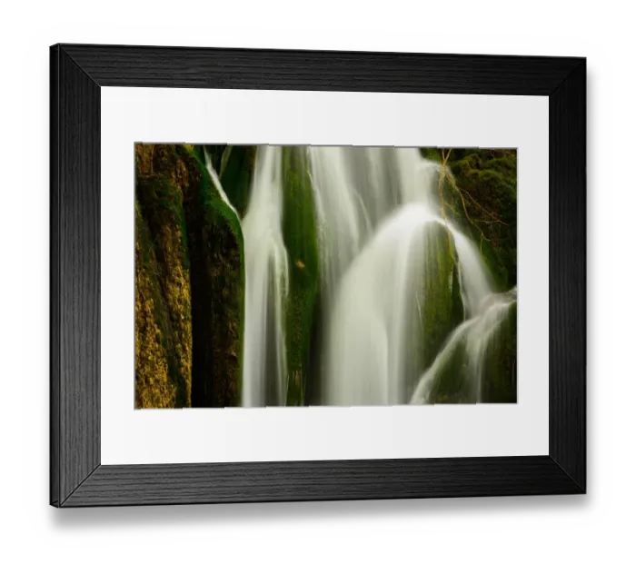 Framed Print : Close-up of a waterfall at Plitvice Lakes National Park Framed Print : Close-up of a waterfall at Plitvice Lakes National Park