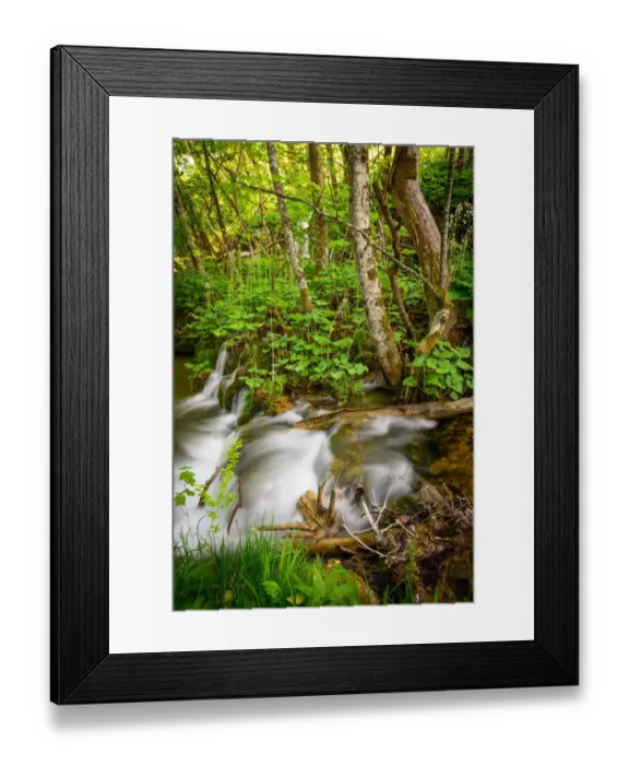 Framed Print : Small Waterfall in the Forest at Plitvice Lakes National Park Framed Print : Small Waterfall in the Forest at Plitvice Lakes National Park