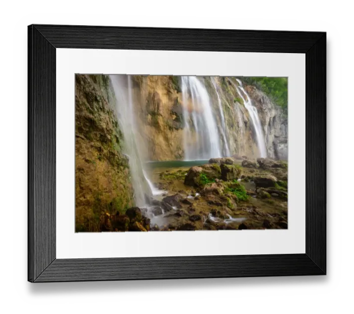Framed Print : Many Waterfalls at Plitvice Lakes National Park