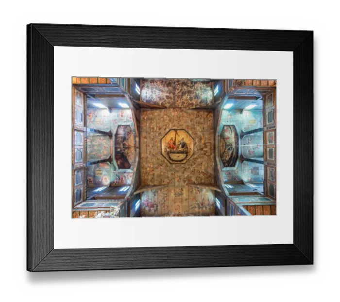 Framed Print : Look up in Church of Peace in Swidnica Framed Print : Look up in Church of Peace in Swidnica