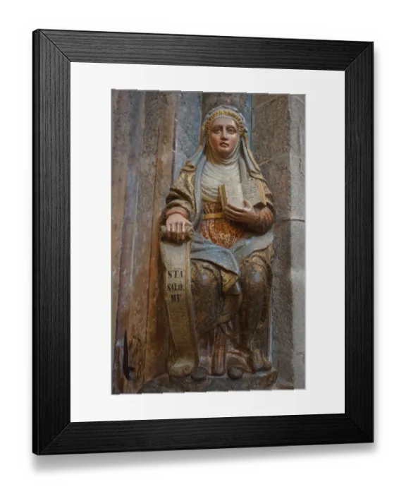 Framed Print : Sclupture inside Cathedral of Santiago de Compostela, Spain Framed Print : Sclupture inside Cathedral of Santiago de Compostela, Spain