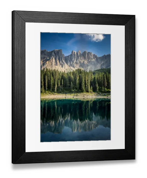 Framed Print : Lago Di Carezza, Dolomites, Italy Framed Print : Lago Di Carezza, Dolomites, Italy