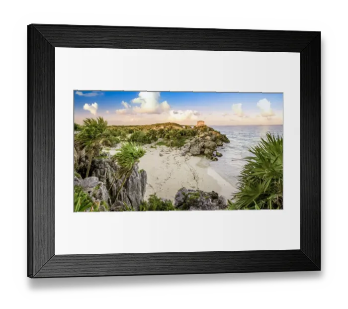 Framed Print : Panoramic view of Tulum beach, Mexico Framed Print : Panoramic view of Tulum beach, Mexico