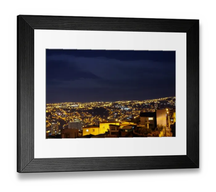 Framed Print : ValparaAiso, Chile, at night Framed Print : ValparaAiso, Chile, at night