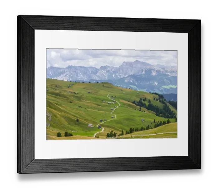 Framed Print : Sass de Putia Circuit hiking trail in Odle mountain group, Dolomites Framed Print : Sass de Putia Circuit hiking trail in Odle mountain group, Dolomites