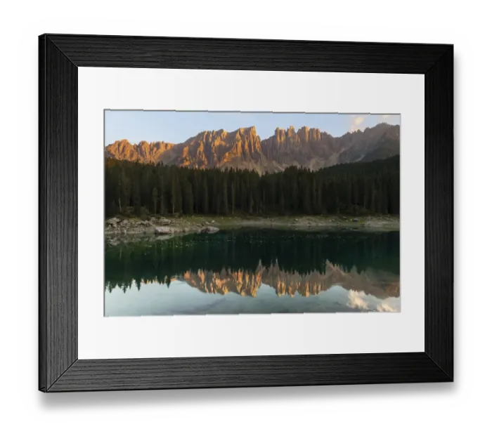 Framed Print : Lake Carezza and Latemar Framed Print : Lake Carezza and Latemar