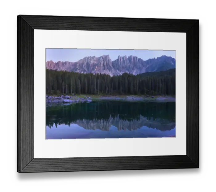 Framed Print : Lake Carezza and Latemar Framed Print : Lake Carezza and Latemar
