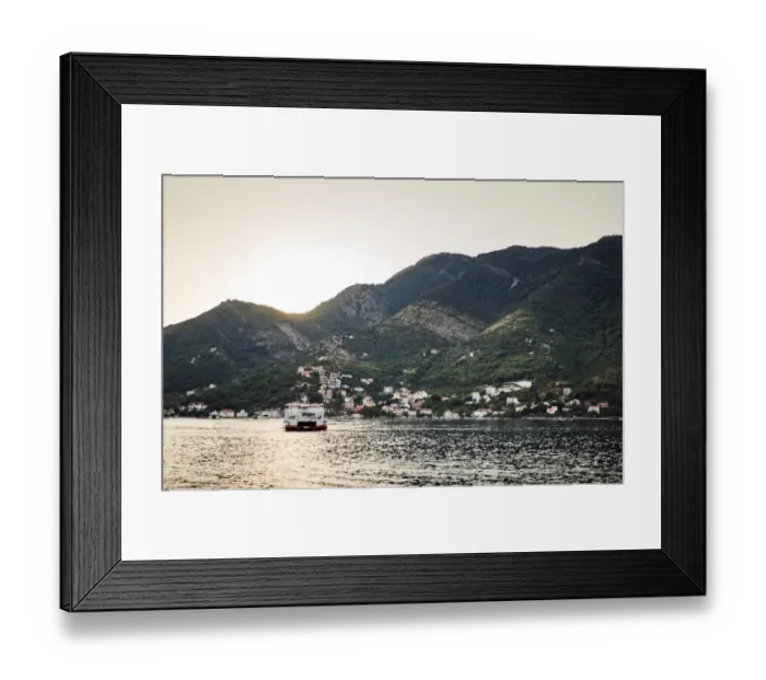 Framed Print : Bay of Kotor ferry Framed Print : Bay of Kotor ferry