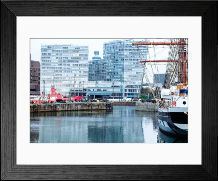 Framed Print : A view of the waterfront at Albert Dock (Salthouse Dock) at the Port of Liverpool Framed Print : A view of the waterfront at Albert Dock (Salthouse Dock) at the Port of Liverpool