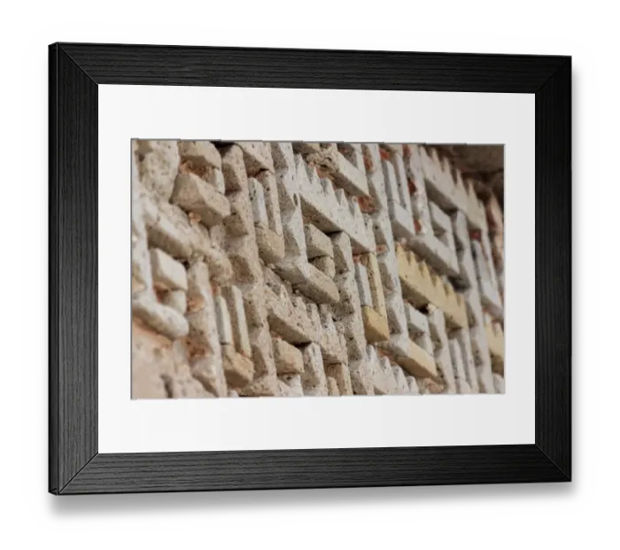 Framed Print : Decoration and patterns in Mitla walls, Oaxaca Framed Print : Decoration and patterns in Mitla walls, Oaxaca