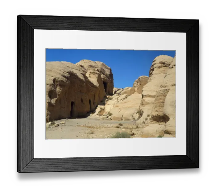 Framed Print : Petra. Archeological city known by the rock-cut architecture Framed Print : Petra. Archeological city known by the rock-cut architecture