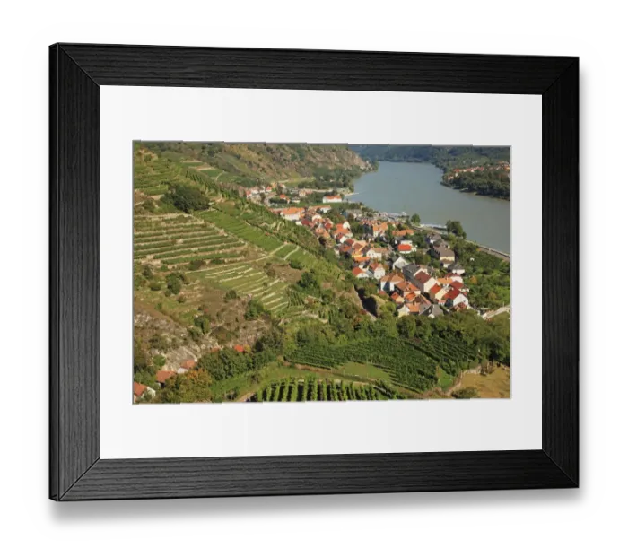 Framed Print : Austria, Wachau Valley, Spitz an der Donau