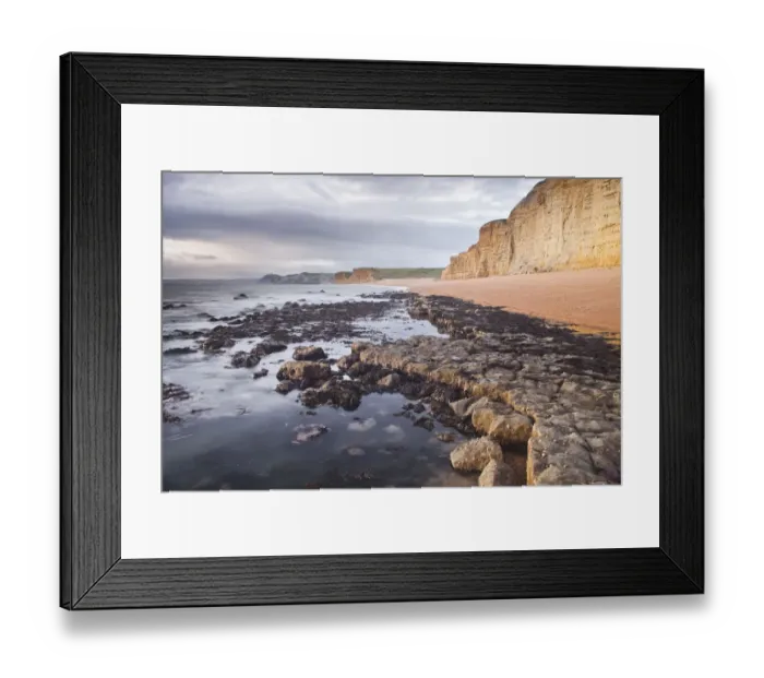 Framed Print : The wavecut platform at Burton Bradstock Framed Print : The wavecut platform at Burton Bradstock