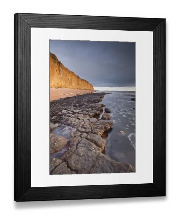 Framed Print : The wavecut platform at Burton Bradstock Framed Print : The wavecut platform at Burton Bradstock