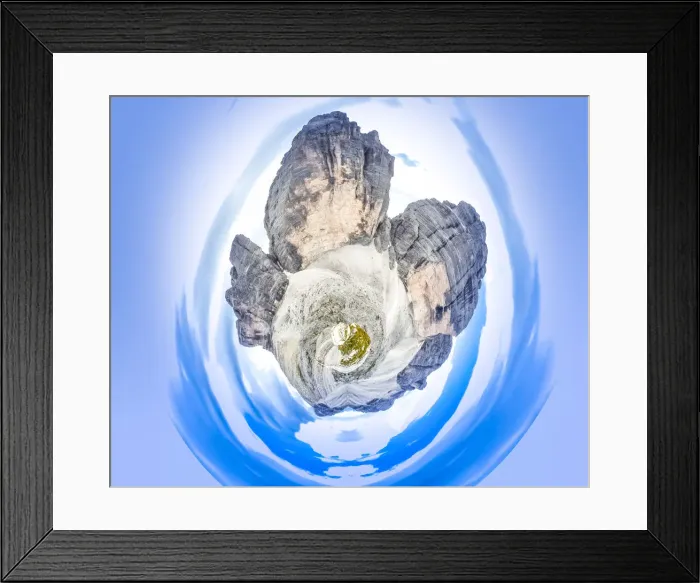 Framed Print : Little planet effect of Drei Zinnen