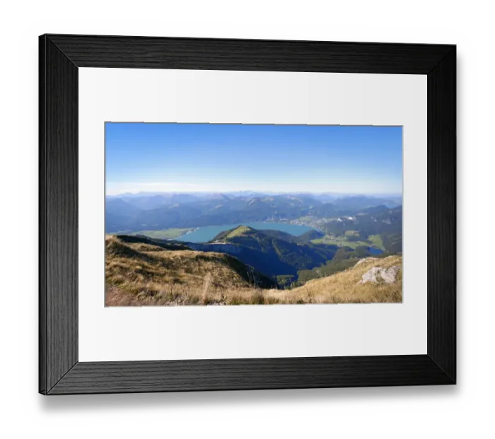 Framed Print : Austrian alps and Lake Wolfgansee Framed Print : Austrian alps and Lake Wolfgansee