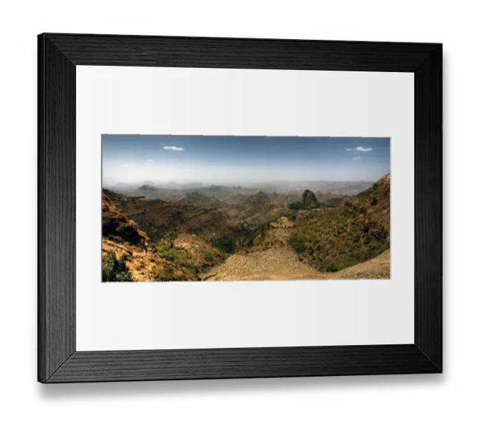 Framed Print : Panoramic view of Semien mountains and valleys Framed Print : Panoramic view of Semien mountains and valleys