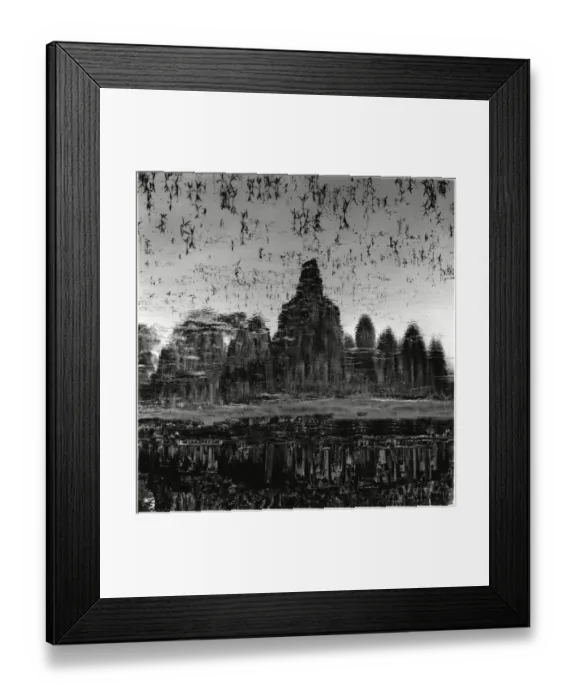 Framed Print : Reflections of Bayon Temple Framed Print : Reflections of Bayon Temple