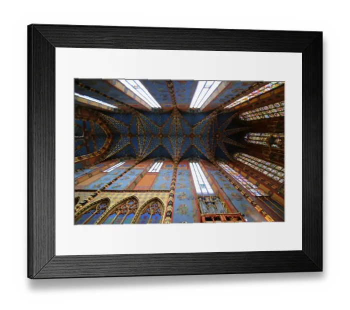 Framed Print : The decorated ceiling in St. Marys church, Krakow Framed Print : The decorated ceiling in St. Marys church, Krakow
