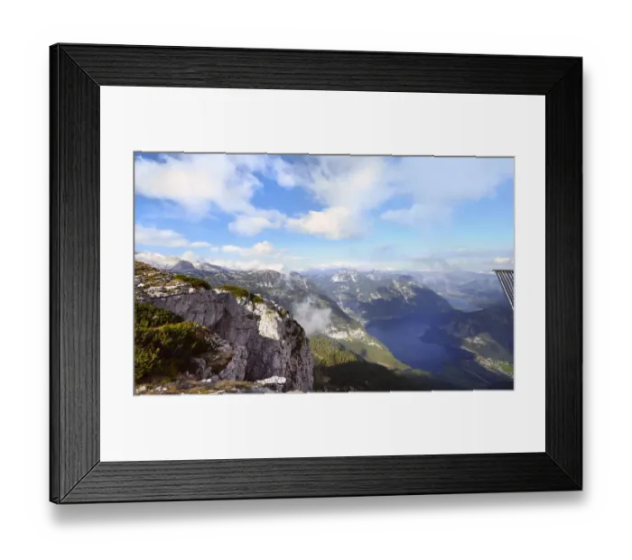 Framed Print : Aerial view from Dachstein mountains, Austria Framed Print : Aerial view from Dachstein mountains, Austria