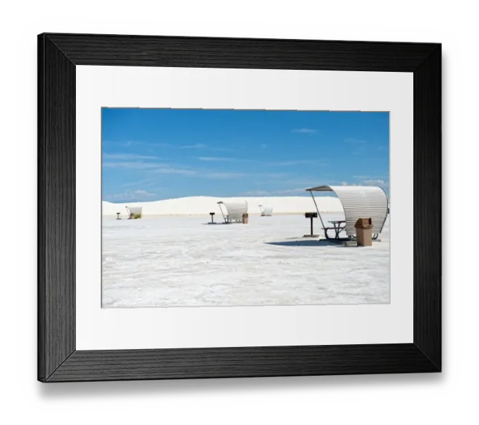 Framed Print : Picnic area of White Sands National Monument Framed Print : Picnic area of White Sands National Monument
