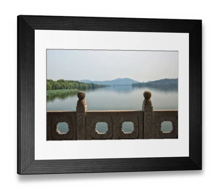 Framed Print : Scenic View Of West Lake from Yudai Bridge Framed Print : Scenic View Of West Lake from Yudai Bridge