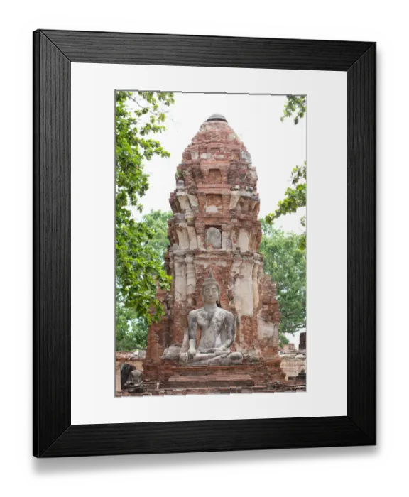 Framed Print : Buddha. Wat Mahathat. Ayutthaya. Thailand Framed Print : Buddha. Wat Mahathat. Ayutthaya. Thailand