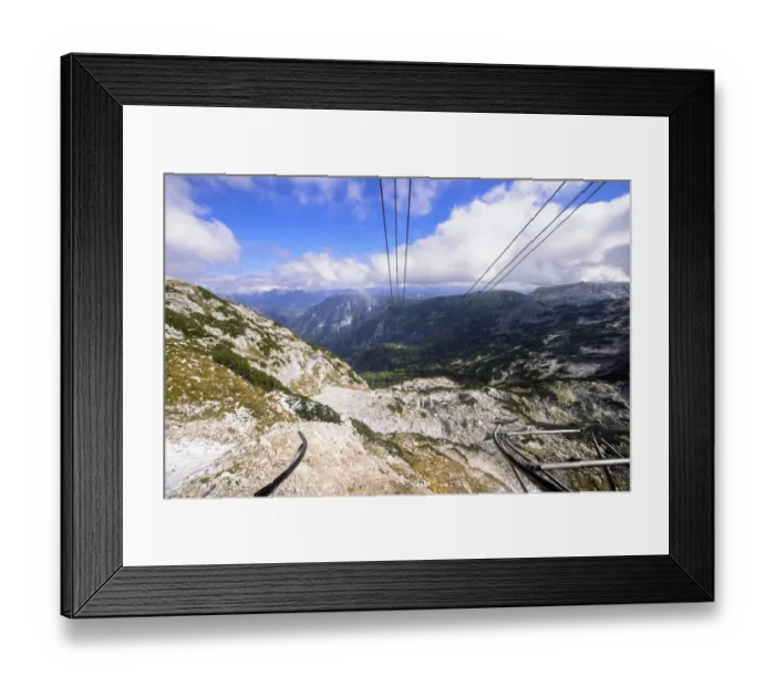Framed Print : View from the cableway to Hoher Dachstein, Austria Framed Print : View from the cableway to Hoher Dachstein, Austria