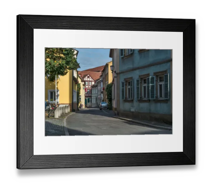Framed Print : Bamberg is a town in Bavaria, Germany, located in Upper Franconia on the Framed Print : Bamberg is a town in Bavaria, Germany, located in Upper Franconia on the