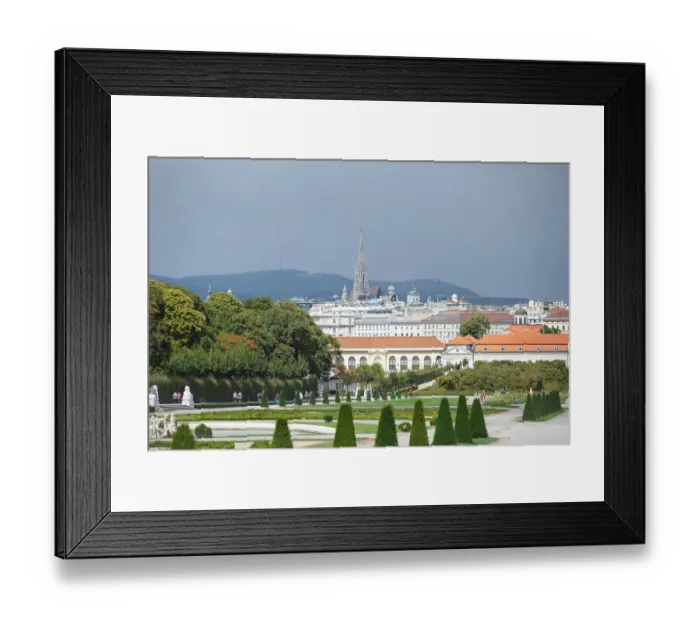 Framed Print : Vienna. Belvedere Palace and his beautiful gardens, Vienna, Austria Framed Print : Vienna. Belvedere Palace and his beautiful gardens, Vienna, Austria