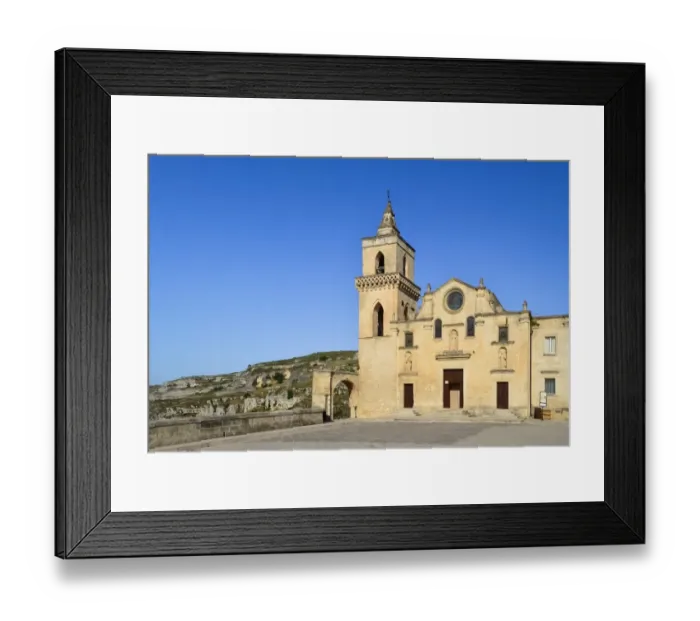 Framed Print : San Pietro Caveoso church facade, Matera, Italy Framed Print : San Pietro Caveoso church facade, Matera, Italy