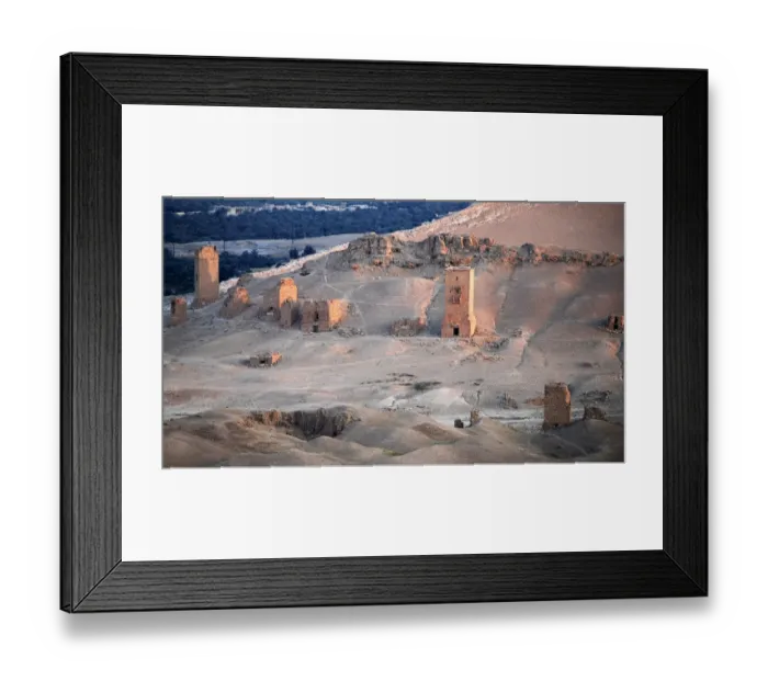 Framed Print : Ancient tower tombs in Syrias Palmyra Framed Print : Ancient tower tombs in Syrias Palmyra