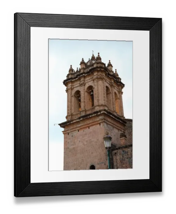 Framed Print : Cusco Cathedral bell tower, Plaza de Armas Framed Print : Cusco Cathedral bell tower, Plaza de Armas