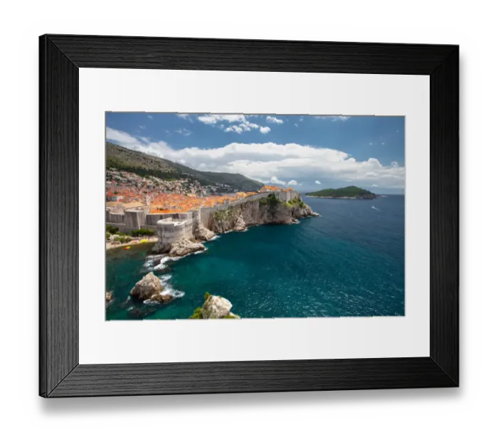 Framed Print : Dubrovnik Defensive wall