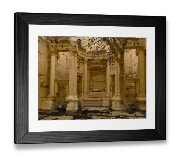 Framed Print : Interior of the Temple of Baalshamin, Palmyra, Syr