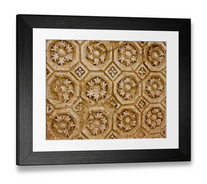 Framed Print : Decorative carving in the temple of Bel, Palmyra Framed Print : Decorative carving in the temple of Bel, Palmyra