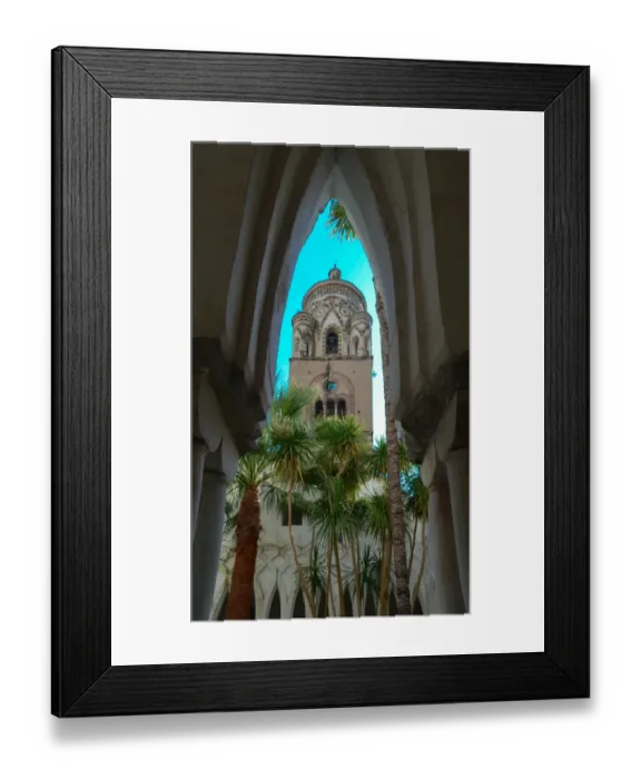 Framed Print : Chiostro del Paradiso with bell tower, Amalfi Framed Print : Chiostro del Paradiso with bell tower, Amalfi