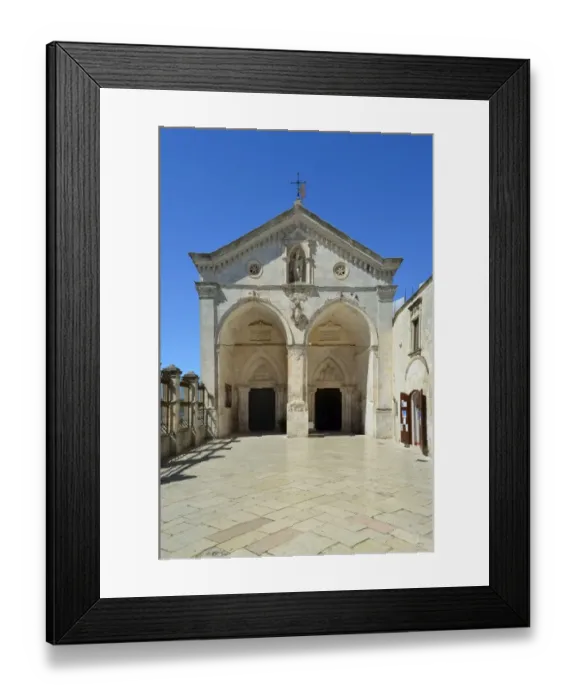Framed Print : Monte Sant Angelo rock church entrance, Italy Framed Print : Monte Sant Angelo rock church entrance, Italy